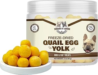 Freeze Dried Quail Egg Yolk for Dog and Cats, Dogs and Cats Treat, Single Ingredient, 3 oz