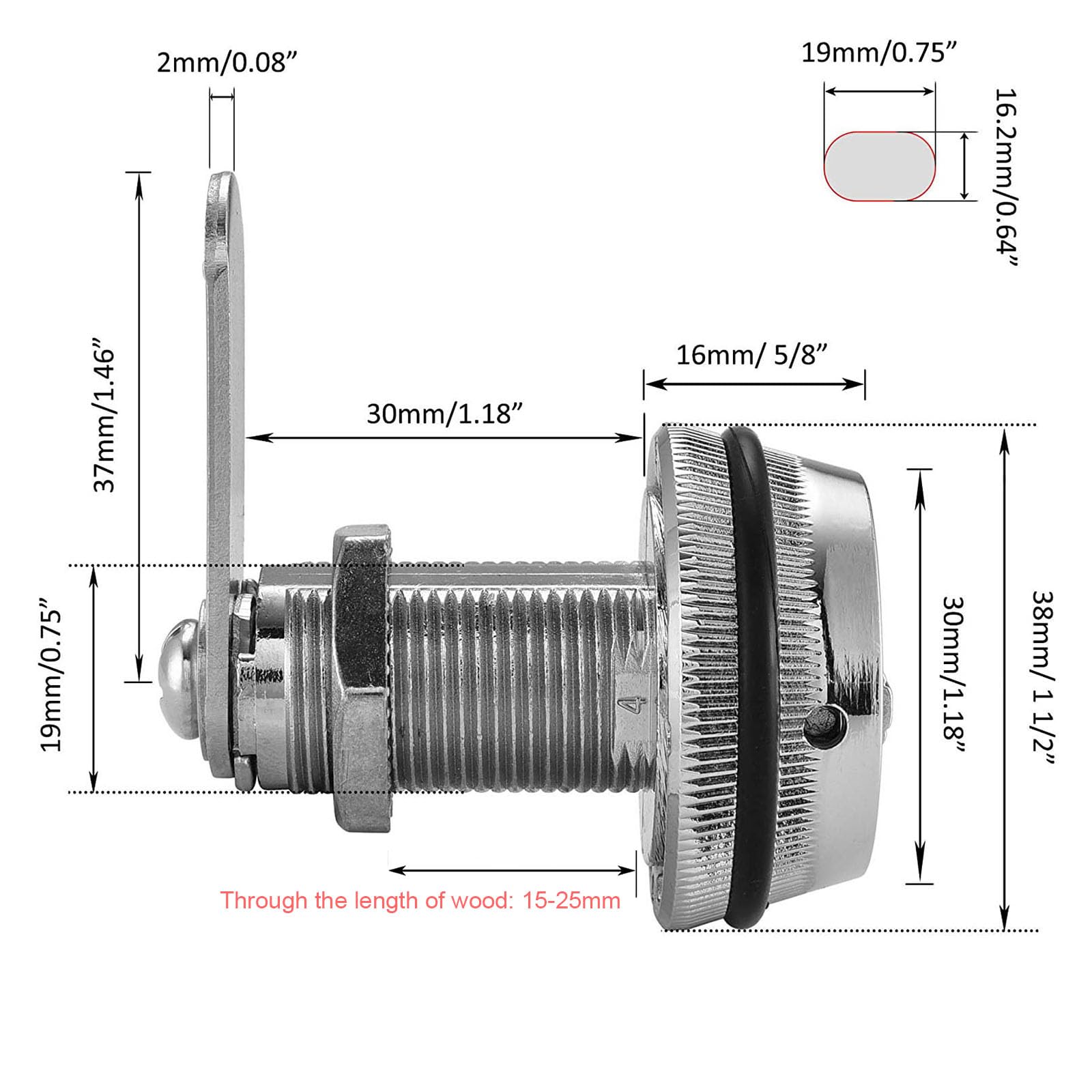 2 Piezas Cerradura de Vombinación de Cajón, Codificada Contraseña, Combinacion Cam Lock, Cerradura de Buzón de Combinación, para Buzón de Cajón de Gabinete