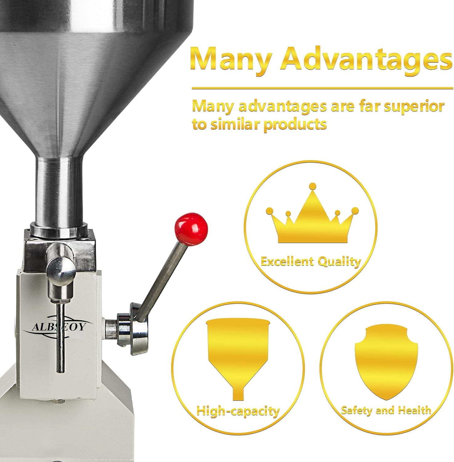 70% Off Discount ALBSEOY Manual Filling Machine 5-50ml Bottle Filler Manual Liquid Filling Machine for Paste Cream Cosmetic Filler A03… Super Sale 🛒 ALBSEOY Manual Filling Machine 5-50ml Bottle Filler Manual Liquid Filling Machine for Paste Cream Cosmetic Filler A03…