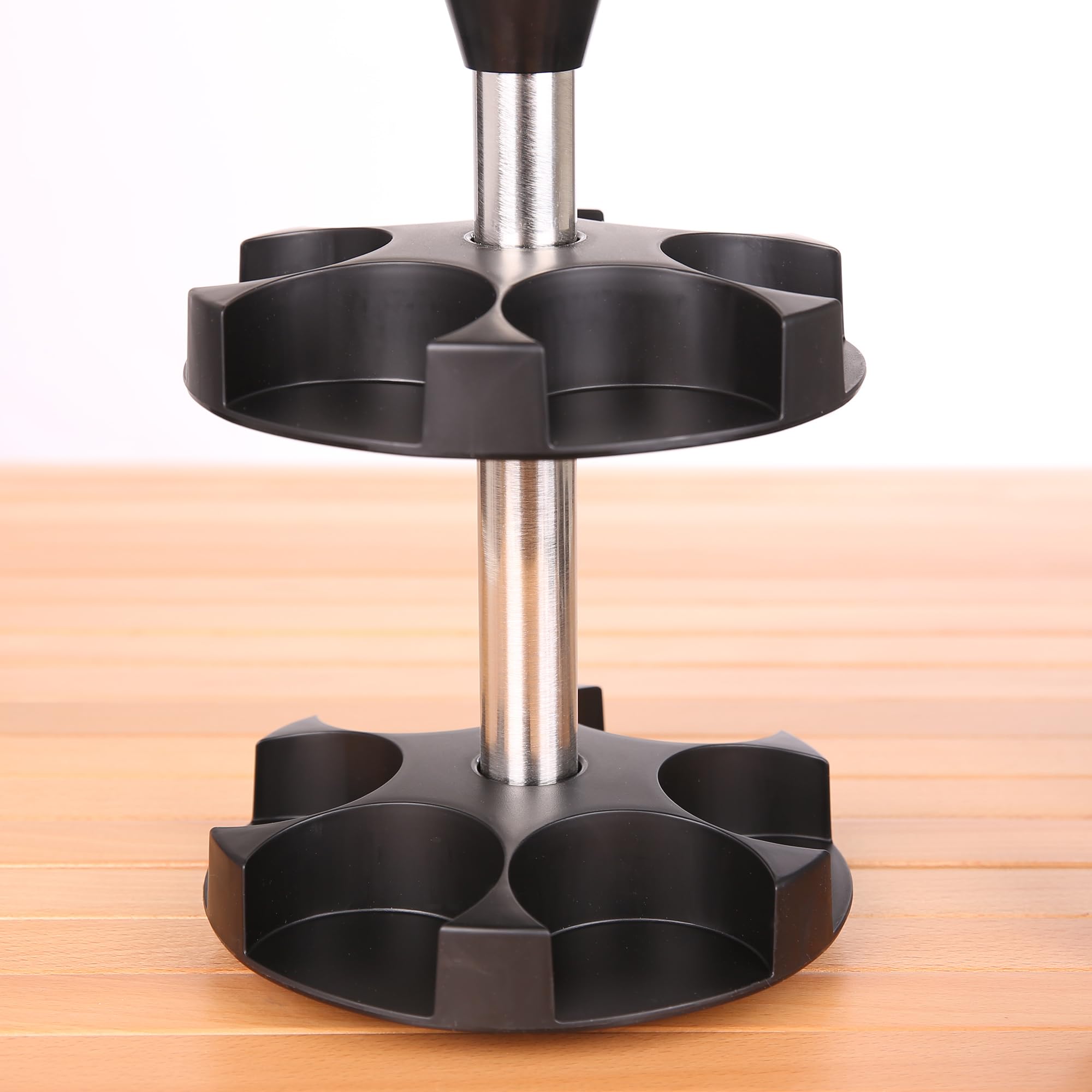 your GEAR Gewürzstreuer Double-Flip - Gewürzdosen in 2 Größen (200ml + 85ml) aus Glas mit drehbarem Gewürzregal, selbstreinigender Streueinsatz, Gewürzgläser im Gewürzkarussell mit Etiketten