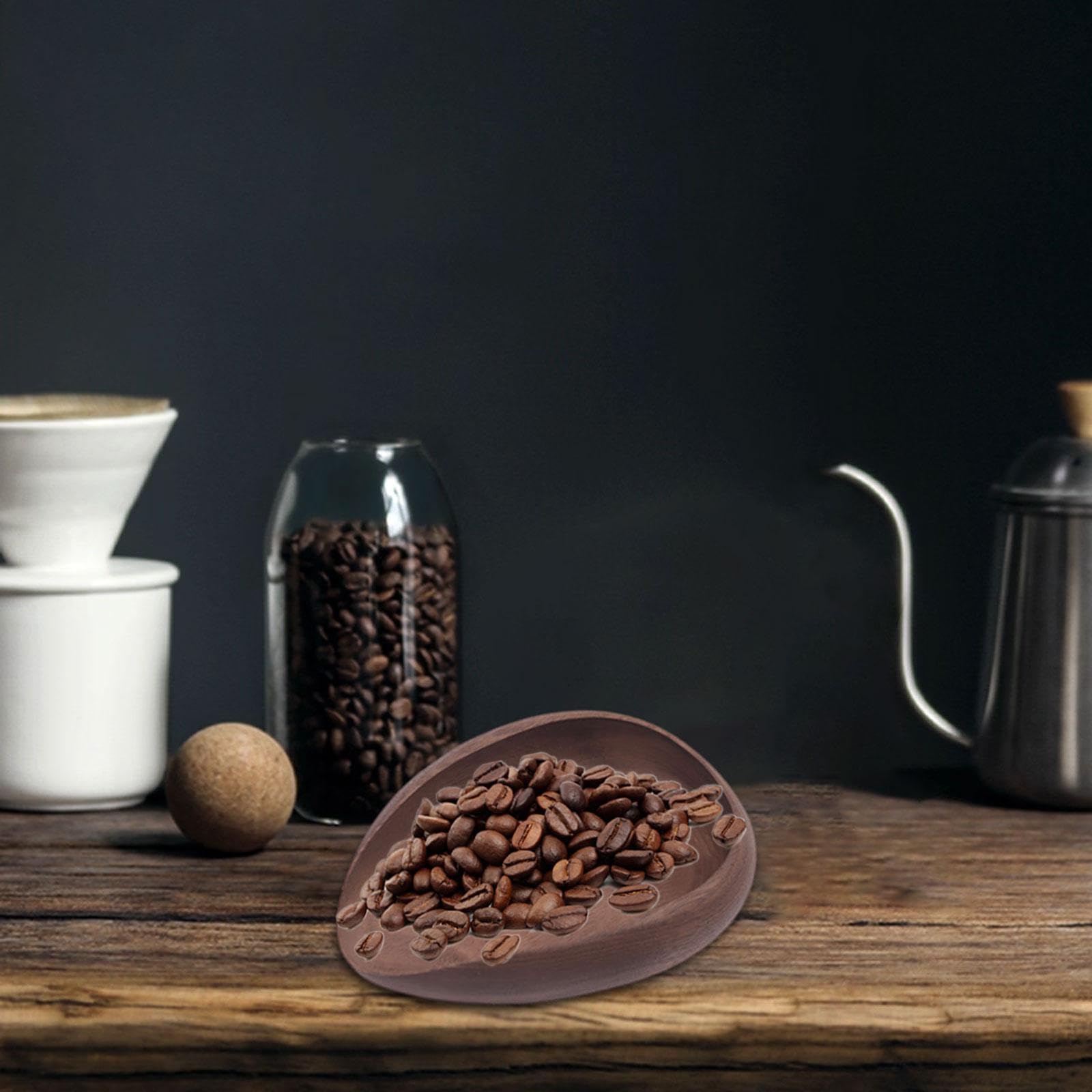F Fityle Dosatore per chicchi di caffè, contenitore per pesare in legno, pratico contenitore multiuso per dosare il caffè, vassoio per la casa, Style B