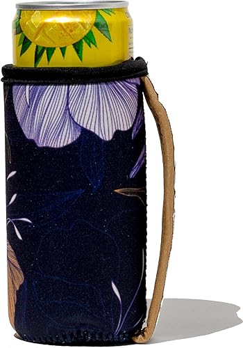GoCuff - Fundas delgadas para latas aislantes reutilizables con asa neopreno con mangas aisladas para refrescos, bebidas energéticas, cerveza, otras