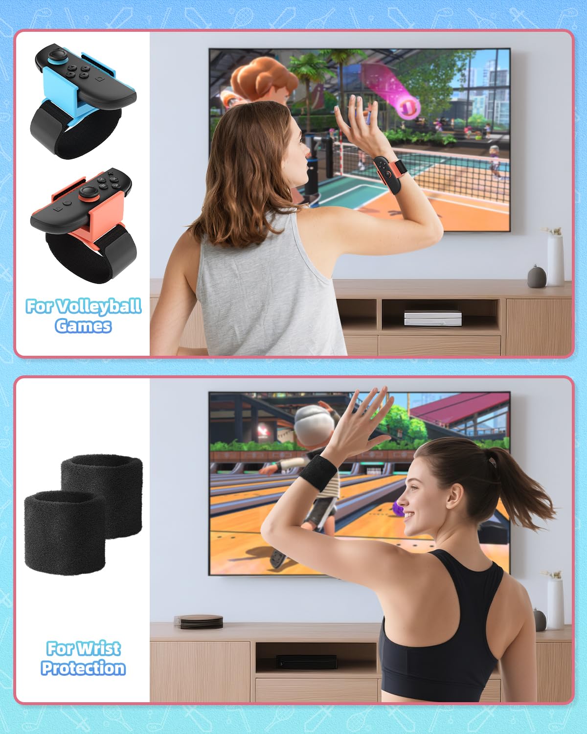 Paquete de accesorios deportivos con estación organizadora para Nintendo Switch 2 (2025)/Switch/OLED, kit deportivo universal para fiesta familiar, golf, tenis, baile, espada, equipo de fútbol para