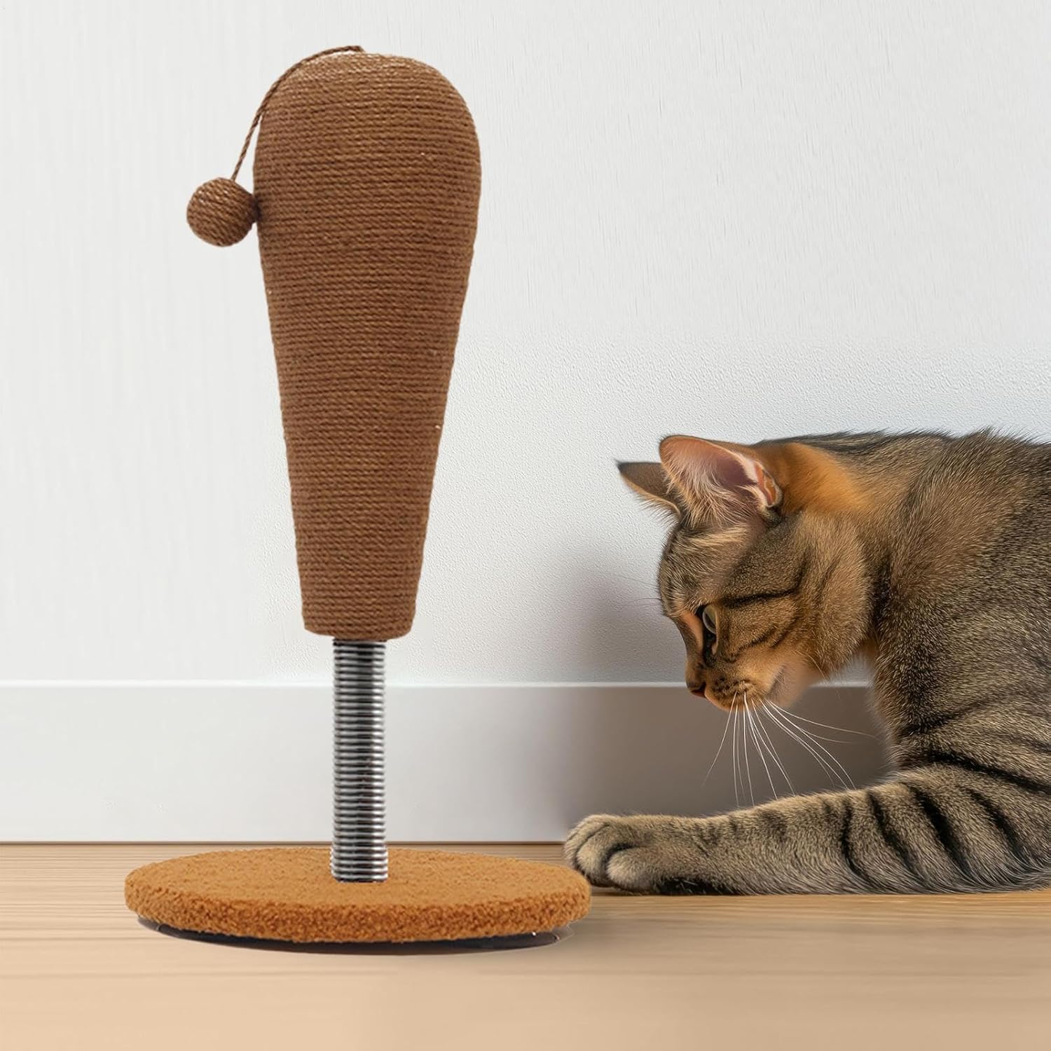 猫用スクラッチボール, 室内子猫用爪とぎおもちゃ, 滑り止め吸着式 多頭飼い対応 エンターテイメント・運動用 リビングルーム対応 ス