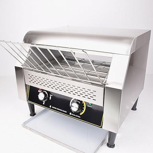 Miniatura 4 de Máquina comercial de la tostadora del transportador de la tostadora del pan de 450 rebanadasde la hora para los bollos del pan llano Bagles (450PCSH