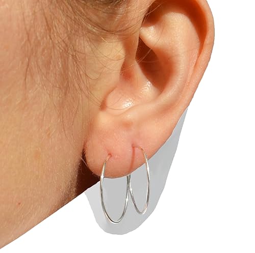 Solid Sterling Silver Earrings  Silver Earrings Dainty Silver Hoop Earrings Dainty Silver Hoops 15mm 925 Sterling Silver Huggie Earrings Sterling
