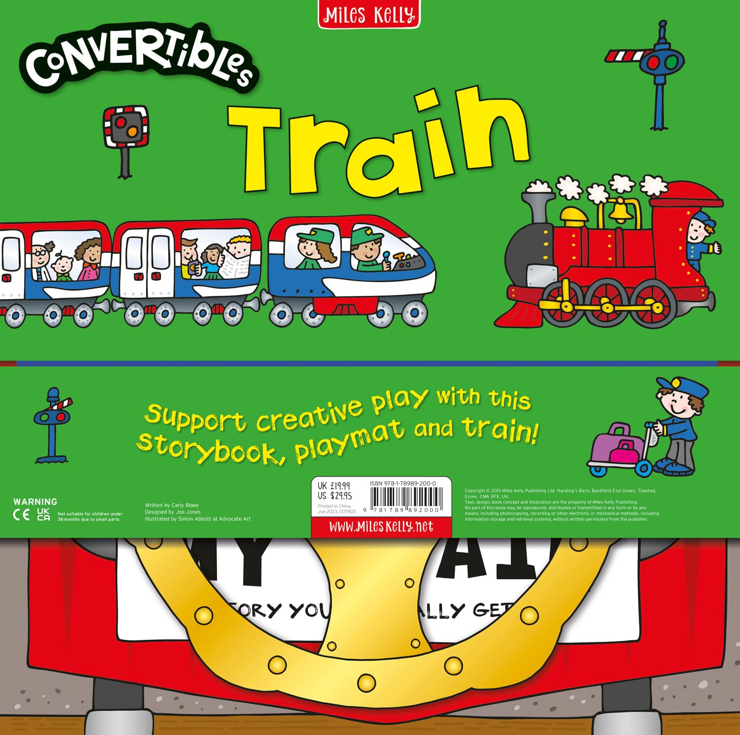 Convertible Train – Great Value Sit In Train, Interactive Playmat & Fun Storybook: Three toddler-friendly activities in one fold-out pack: a sit-in train, interactive playmat and engaging story!