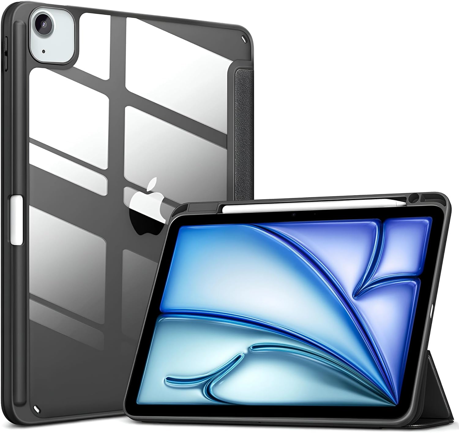 ProElite Case Cover for Apple iPad Air 13 inch 2024 M2 Cover, Transparent Smart Flip Cover for iPad Air 13 inch M2 2024 with Pencil Holder, Black (B0D49M1B9F) Amazon Price History, Amazon Price Tracker