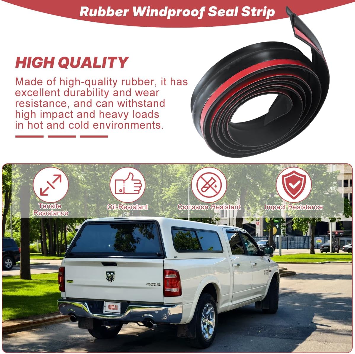 Topper Liftgate Rear Glass Lower Seal 65-inch Truck Cap Topper Camper Shell Seal