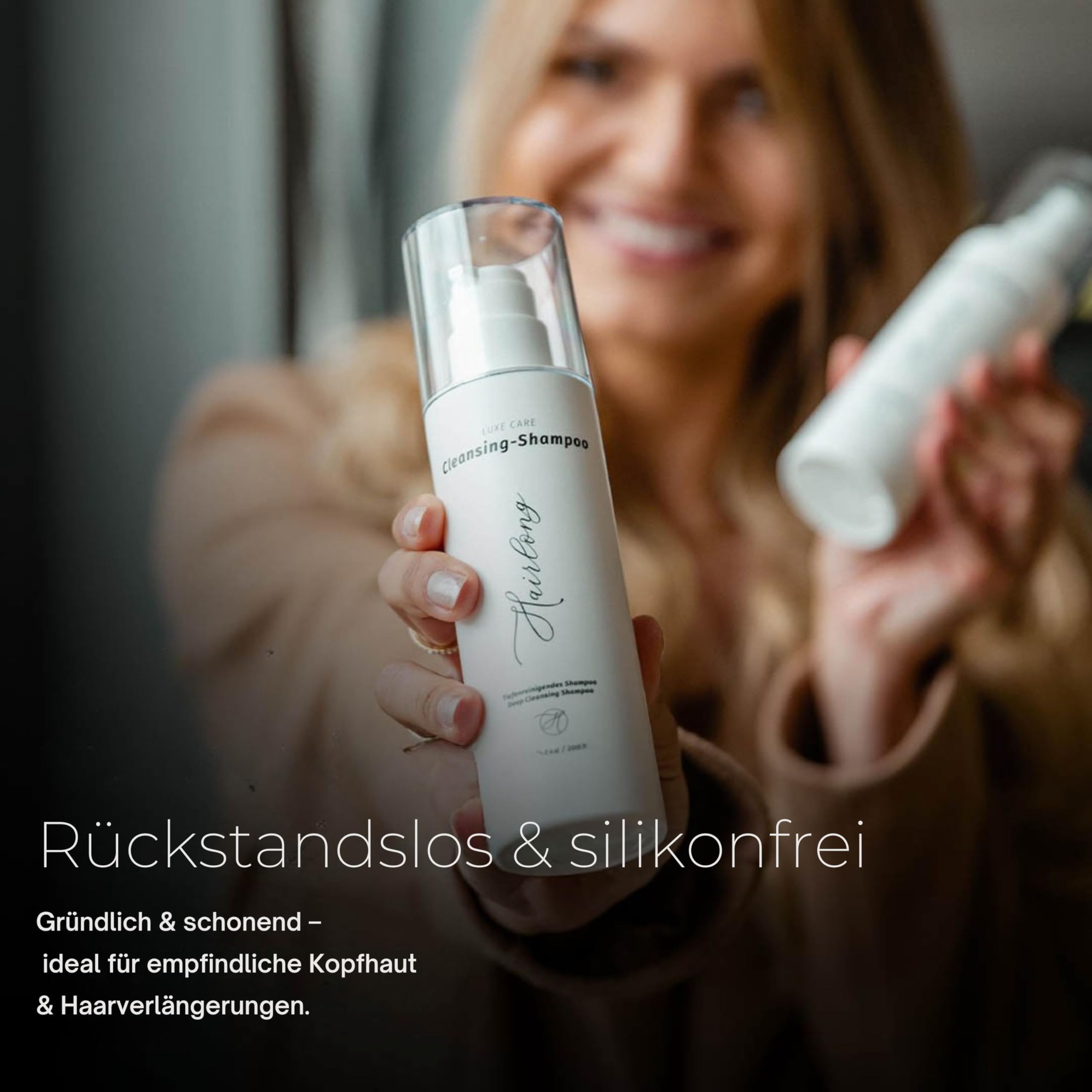 Luxe-Care Haarpflege von Hairlong | Die perfekte Pflege für Deine Echthaar-Extensions (Cleansing Shampoo, 1000 ml)