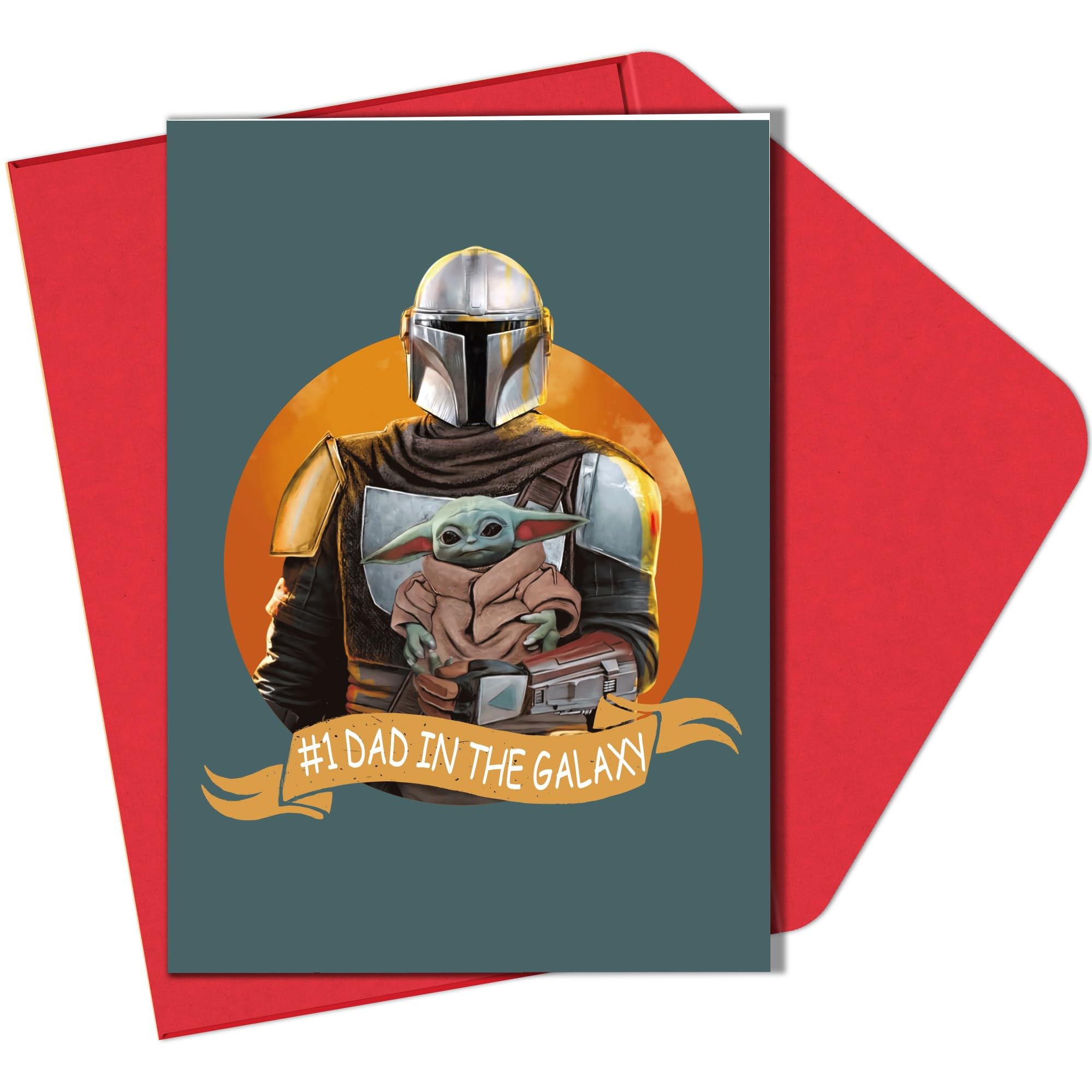 UrJKJV Birthday Card for Dad - 5x7 Inch Fun Birthday Day Card for Dad with Envelope, Special Fathers Day Gift for Father, Papa, Stepdad, from Son