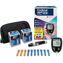 Ascensia CONTOUR NEXT GEN Blood Glucose Monitor All in One Kit + 20 Strips | Includes 20 Test Strips, Accurate Blood Sugar Monitor, Easy-to-Use Glucose Meter, Portable, Reliable Diabetes Testing Kit