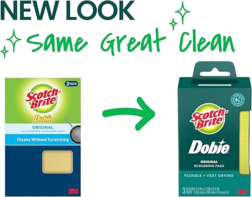 Miniatura 2 de Scotch-Brite Dobie - Almohadillas de limpieza ideales para lavavajillas, cocina, baño y más, sin arañazos, 12 almohadillas