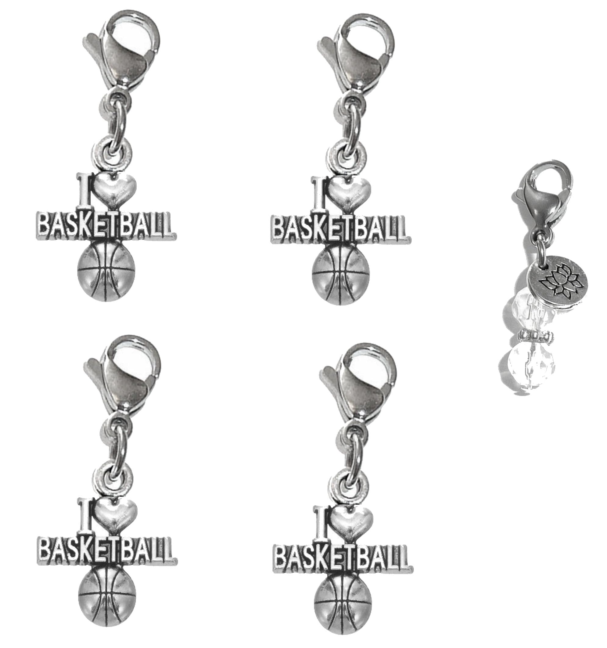 Hidden Hollow Beads 4 Clip On Charms for Purse, Handbag, Keychain, Zipper Pull, Backpack, Jewelry Accessory, USA