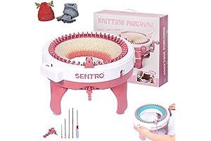 48-Needle Beanie Maker Knitting Machine, Row Counter for Scarves and Gloves