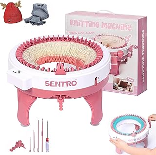 FmnyYaid 48 Needles Knitting Machine with Row Counter, Smart Weaving Loom Round Spinning Circular Knitting Machines for Adults or Kids，DIY Knit Loom Machine Kit for Hat, Scarves, Gloves, Socks