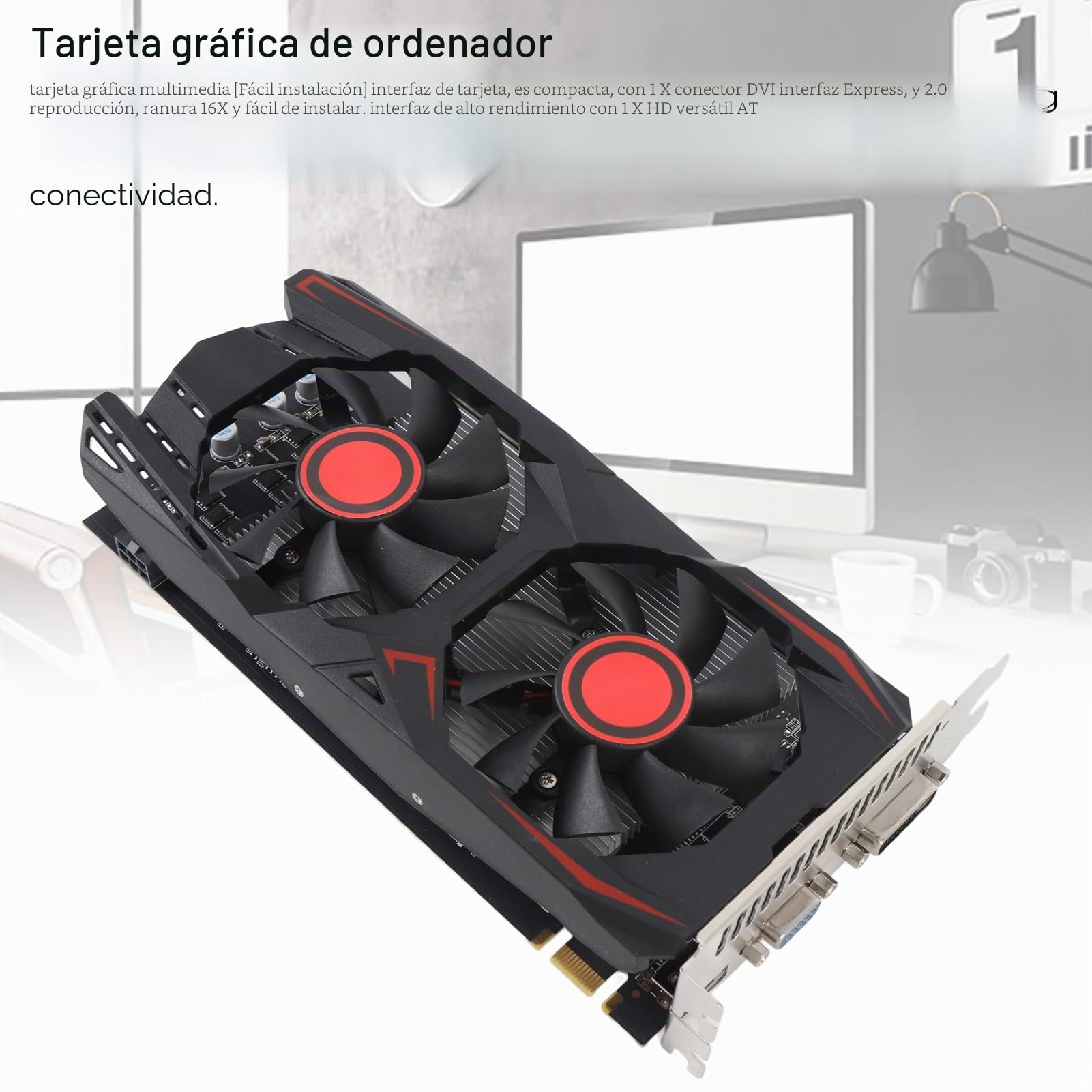 Tarjeta gráfica GTX550TI 6 GB D5 192bit PCI Express X16 2.0 con tarjeta gráfica dual para aficionados a juegos compatible con interfaz multimedia DVI VGA HD para juegos, tarjetas gráficas de