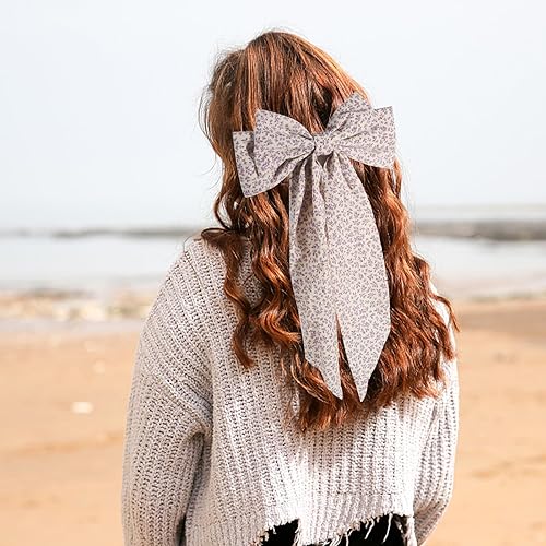 Miniatura 4 de Pinza para el pelo con lazo de satén vintage para mujer, pinza de pelo de cola larga, accesorios para el cabello para mujer, horquilla con lazo