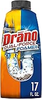 Drano Dual-Force Foamer Clog Remover & Drain Cleaner, 17oz - Unclogs Sinks, Showers, Garbage Disposals, Safe for Pipes & Septic