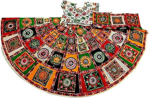 NATKHAT DRESS - Premium Ghaghra Choli With Dupatta for Girls/Women, Ethnic Gujarati Style Cotton Rayon Long Skirt Lehenga