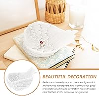 Vista 2 de Zerodeko Bandejas de almacenamiento para manualidades, bandeja decorativa blanca para el hogar, ornamento de escritorio