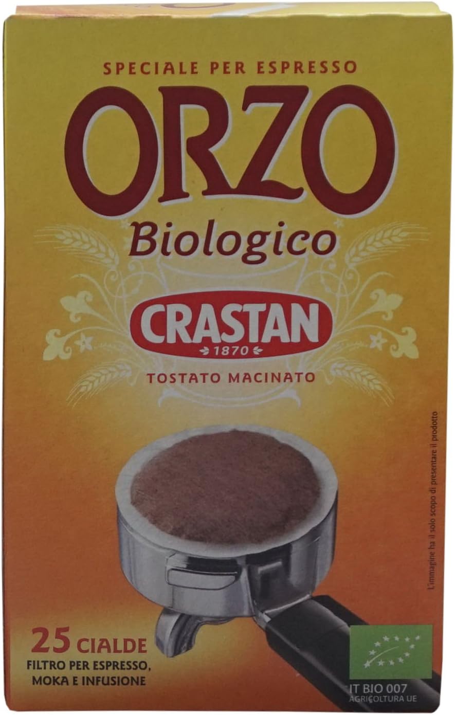 Crastan: " Orzo Biologico " Organic Barley - 25 ESE pods [ Italian Import ]