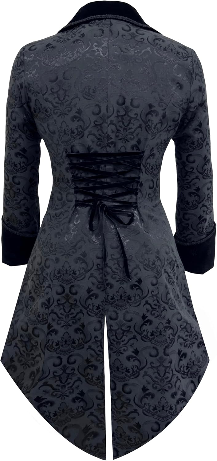 Women's Steampunk Jacket Victorian Gothic Medieval Vintage Tailcoat - Image 2