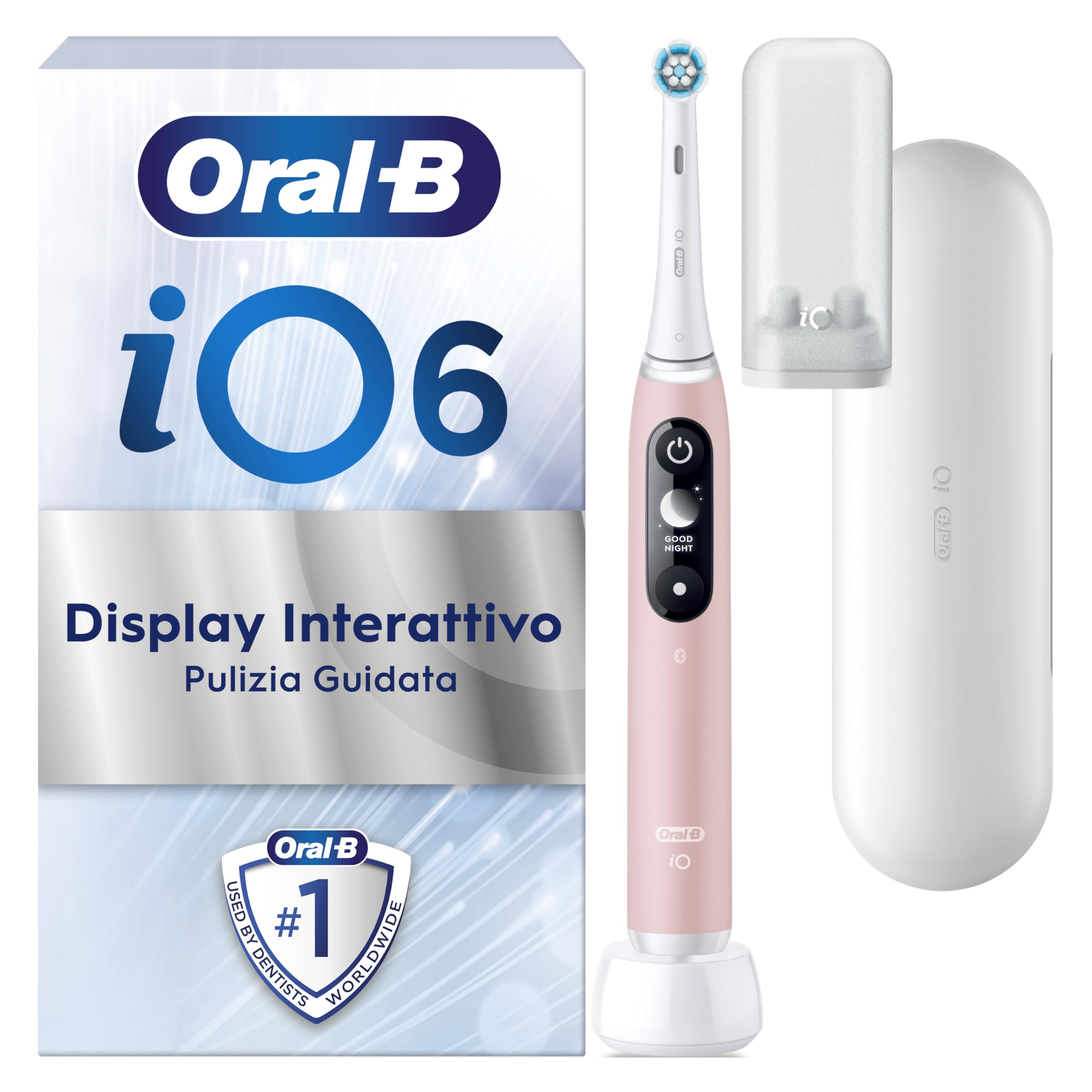 battuta ricaricabile toothbrush io 6n pink con casella viaggio