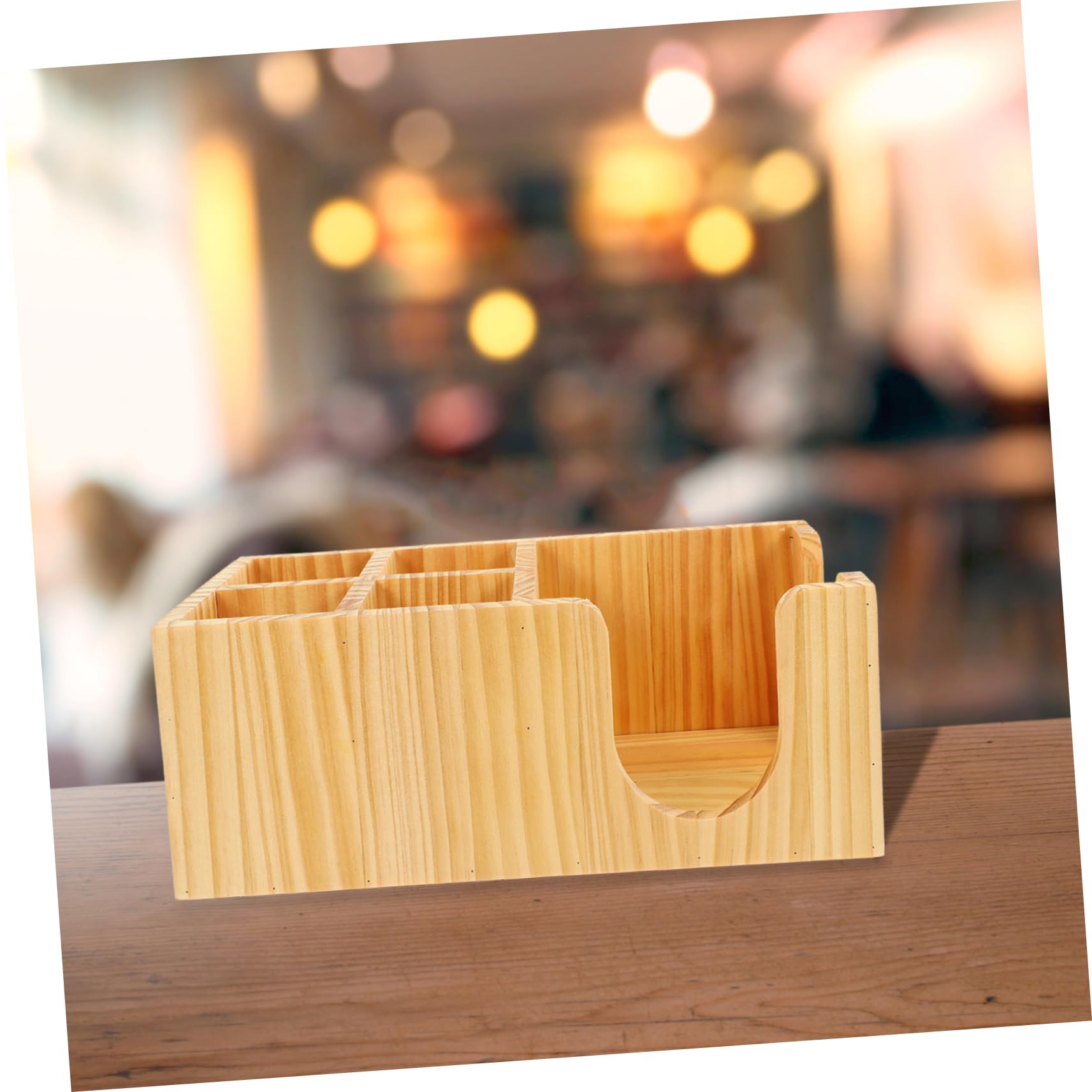 Cabilock Organizer mit Einfachem Design Aufbewahrungsbox mit Facheinteilung Kaffeebar Praktisches Stauraum Accessoire für Theken Kaffeezubehör und Teezubehör