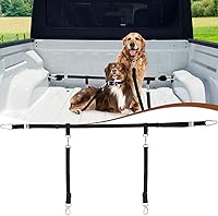 Vista 8 de Sistema de correa resistente para perros, barrera de caja de camión y cable de retención para perros de hasta 150 libras
