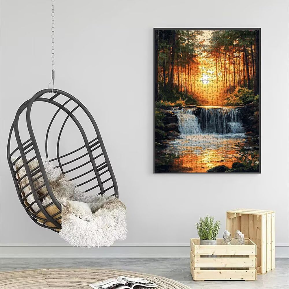 Puzzle 3000 Pezzi, Cascate Forestali 3D Puzzle per Adulti Impegnativo, Educa Puzzles Artistico, Divertente E Stimolante Puzzles Decorativo per La Famiglia, Regalo e Decorazione Pareti DX0YL6-804