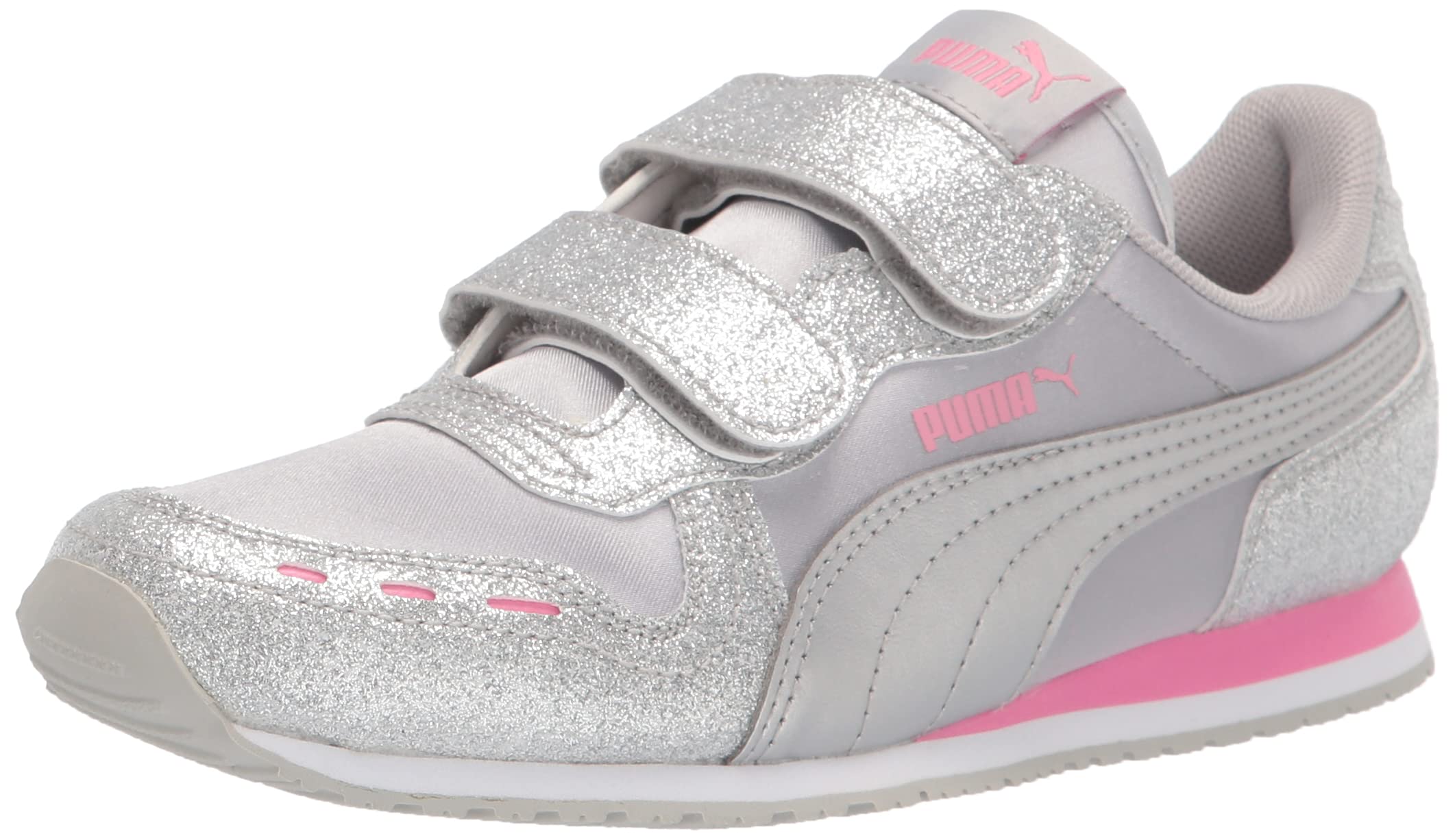 PUMA Unisex-Kid's X-Ray Velcro Sneaker, Whitebright Rose-Peony-Purple Heather, 2 M US Little Kid