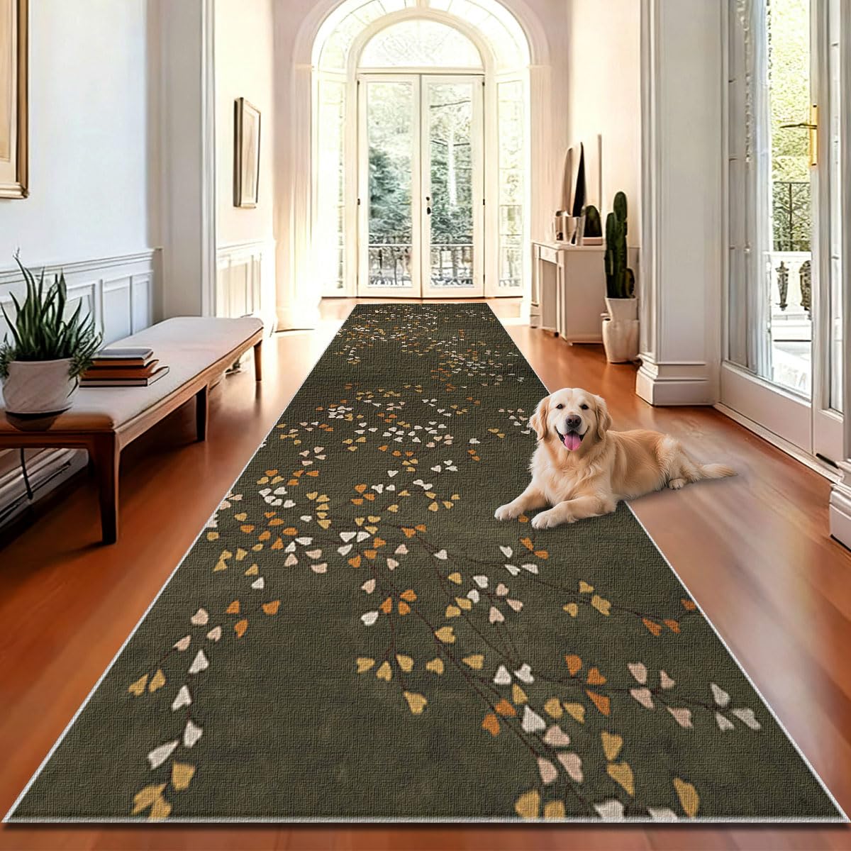 Teppich Küche Teppich Flur Läufer Waschbare Teppich Läufer für Flur Schlafzimmer Wohnzimmer Teppichläufer Flur rutschfest Küchenteppich Flurteppich Eingangsmatte 120 x 150cm