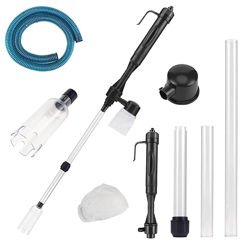 JSMTKJ Aspirateur Aquarium Kit Pompe pour Nettoyage Aquarium Aspirateur Électrique