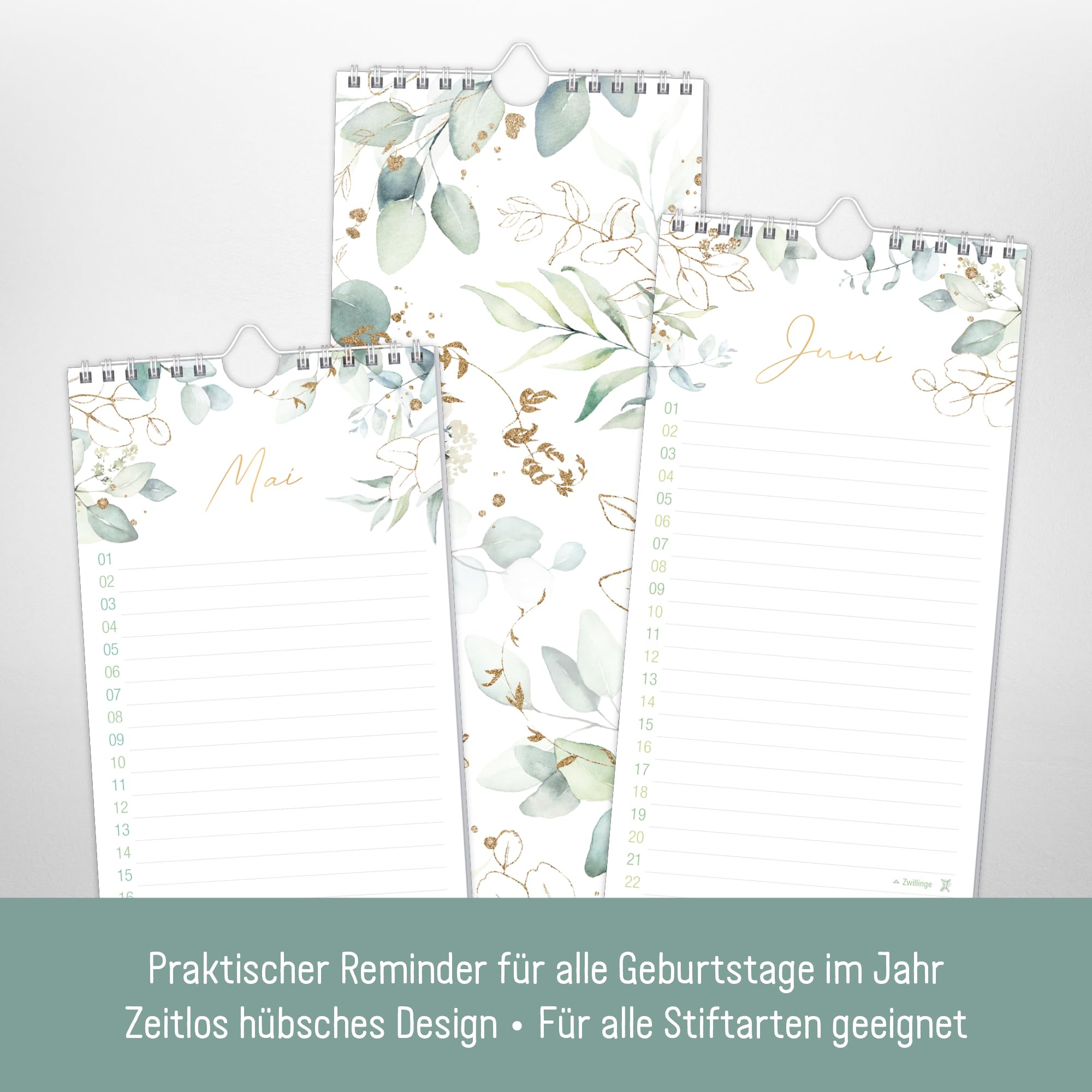 Häfft® Calendrier De Bricolage A4+ Perpétuel Sans Année - Personnalisez Avec Photos, Anniversaires Et Souvenirs, Design Abstrait Chic Et Écologique