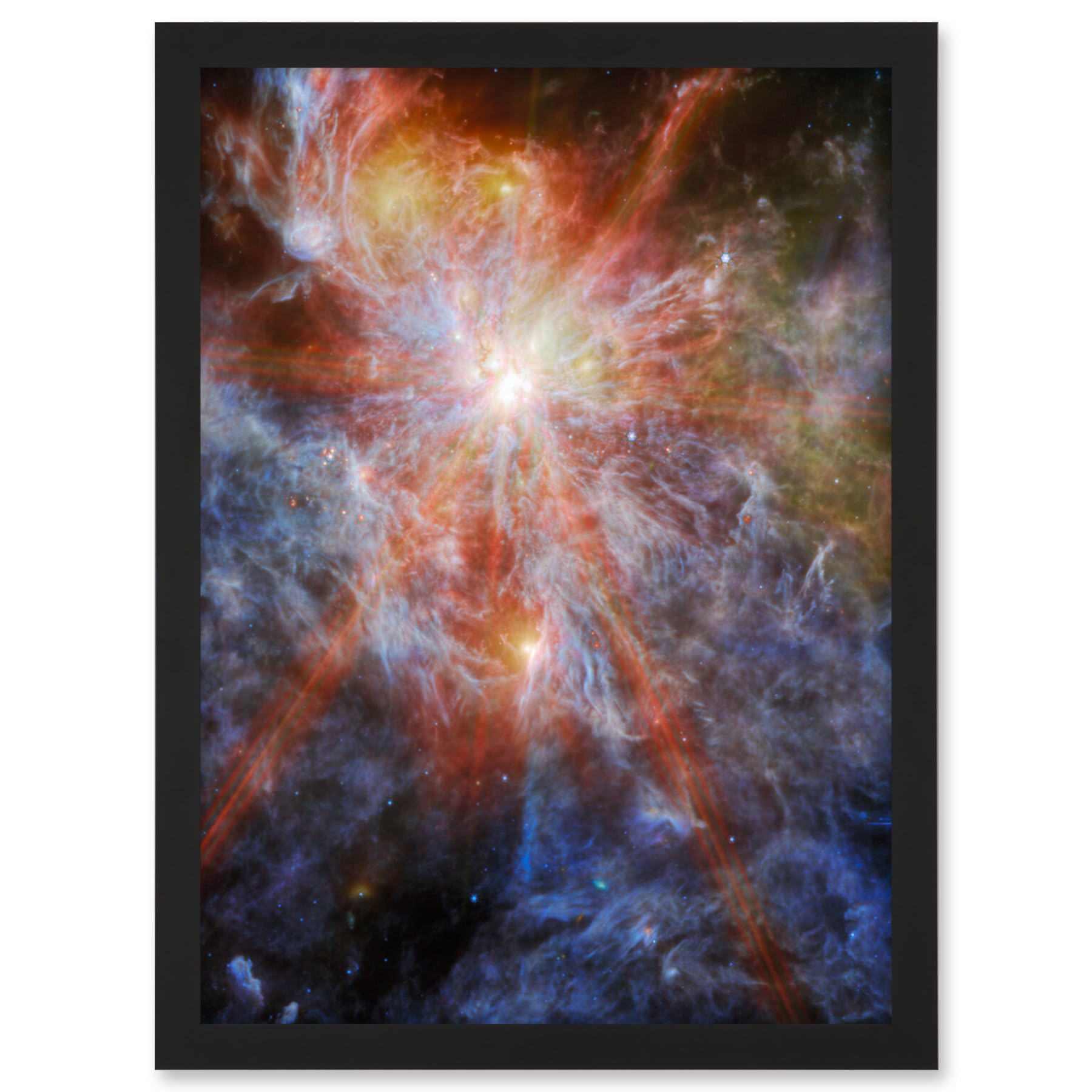 Artery8 NASA James Webb Telescope Massive Cluster Born N79 Living Room Artwork Framed A3 Wall Art Print