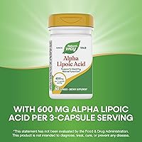 Vista 4 de Nature's Way Ácido alfa lipoico, apoya la función nerviosa saludable*, 600 mg por porción, 60 cápsulas