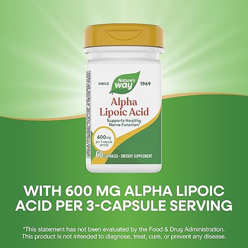 Miniatura 4 de Nature's Way Ácido alfa lipoico, apoya la función nerviosa saludable*, 600 mg por porción, 60 cápsulas