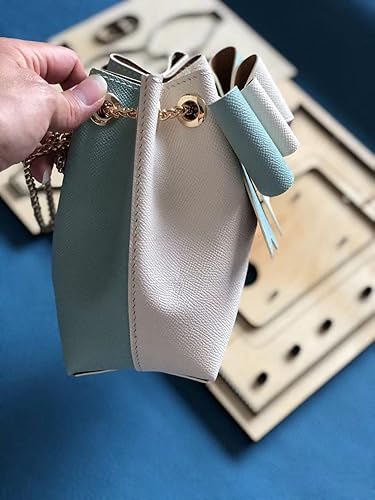 Miniatura 2 de WellieSTR Molde de corte de cuero para bricolaje troquelado de madera Mini bolsa de moño molde de troquelado de madera para cuero herramienta de