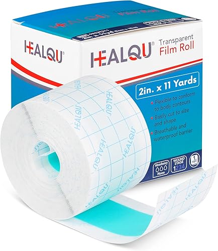 Vendaje impermeable para el cuidado posterior del tatuaje vendaje en rollo de película transparente de 2 pulgadas x 11 yardas adhesivo elástico