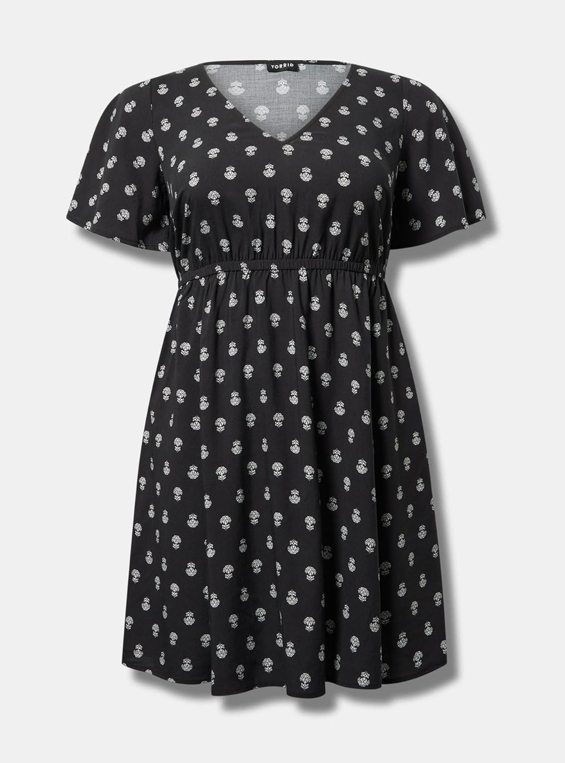 Torrid Women's Plus Size V-Neck Elastic Waist Mini Dress - Image 4