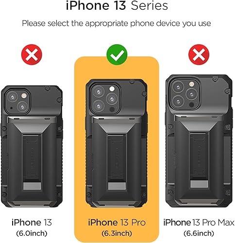 Miniatura 9 de VRS DESIGN Damda Glide - Funda híbrida para iPhone 13 Pro, ranura para tarjetas con soporte, funda funcional resistente compatible con iPhone 13 Pro