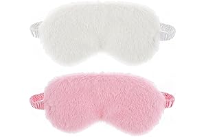 2 Piece Set of Plush Eye Mask for Sleep