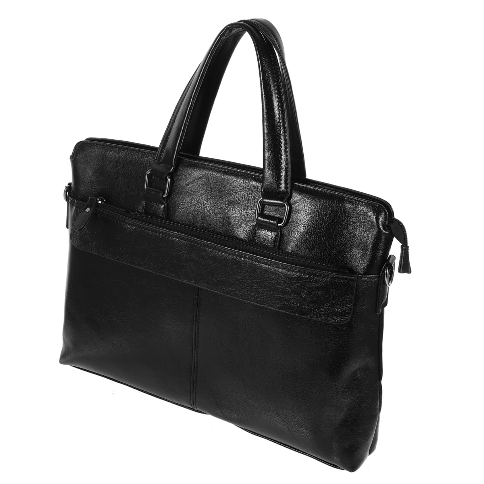 Artibetter 1pezzi Pu Leather Briefcase Uomo Borsa Spalla Portatile Per Laptop Portfolio Professionale Borsa Da Lavoro Versatile e Spaziosa Pelle Pu Adatta Per Ufficio e Viaggi