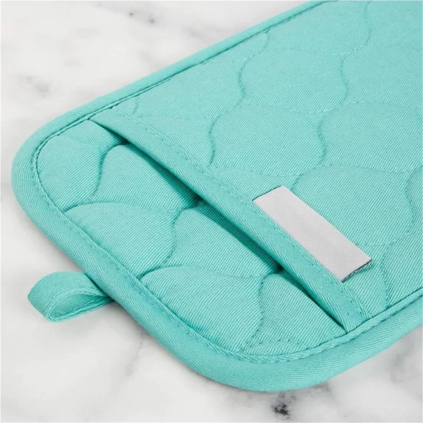 Gants De Four Gant de cuisine matelassé en coton éponge, manique résistant à la chaleur, 16"x26", 7"x13" et 7"x10", vert clair Pour La Cuisson