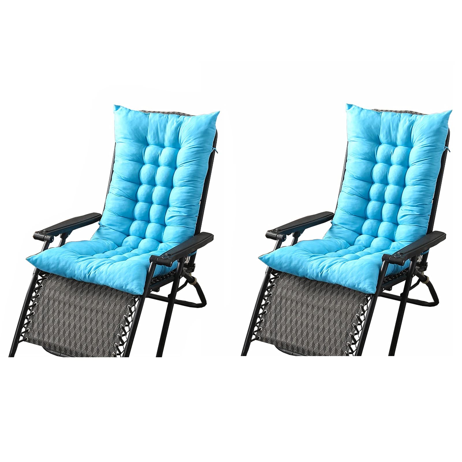 Almohadillas Outdoor Cush azul claro que no se resbalan gracias a sus 6 lazos de amarre