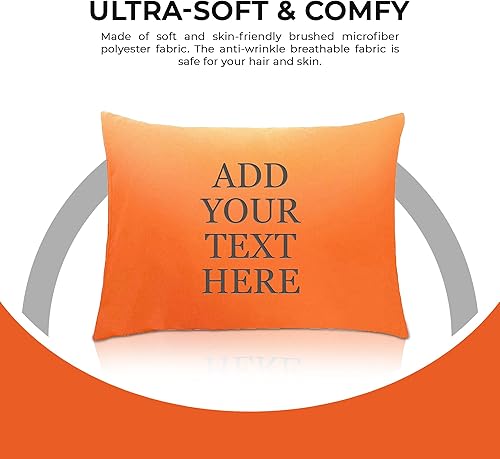 Miniatura 3 de Personalized Passion Fundas de almohada tamaño King (20 x 36 pulgadas), fundas de almohada suaves y acogedoras con cierre de sobre con nombre