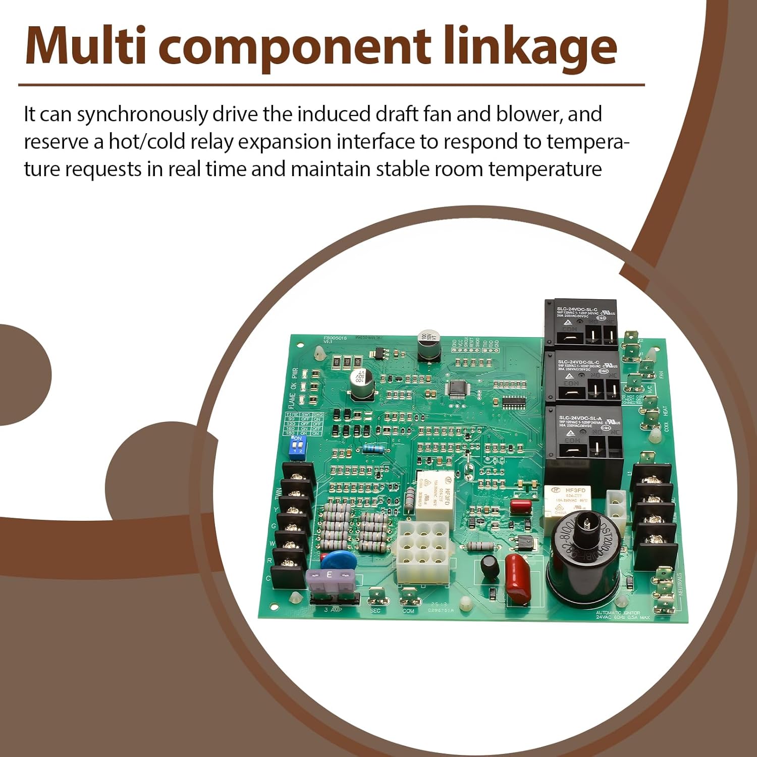 62-24140-04 Furnace Control Board Compatible with Rheem ICM292 Control Board Replacement 24V/115V DSI Ignition Control
