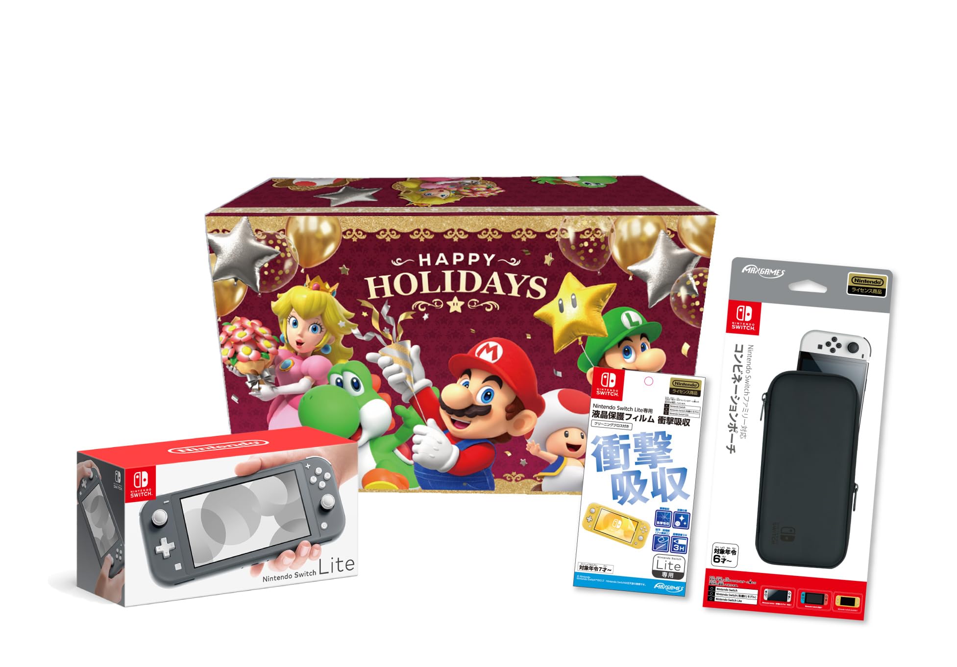 【スーパーマリオ ホリデーギフトBOX入り】ニンテンドースイッチライト＋α 新品 Amazon.co.jp: 【スーパーマリオ ホリデーギフトプレゼントボックス