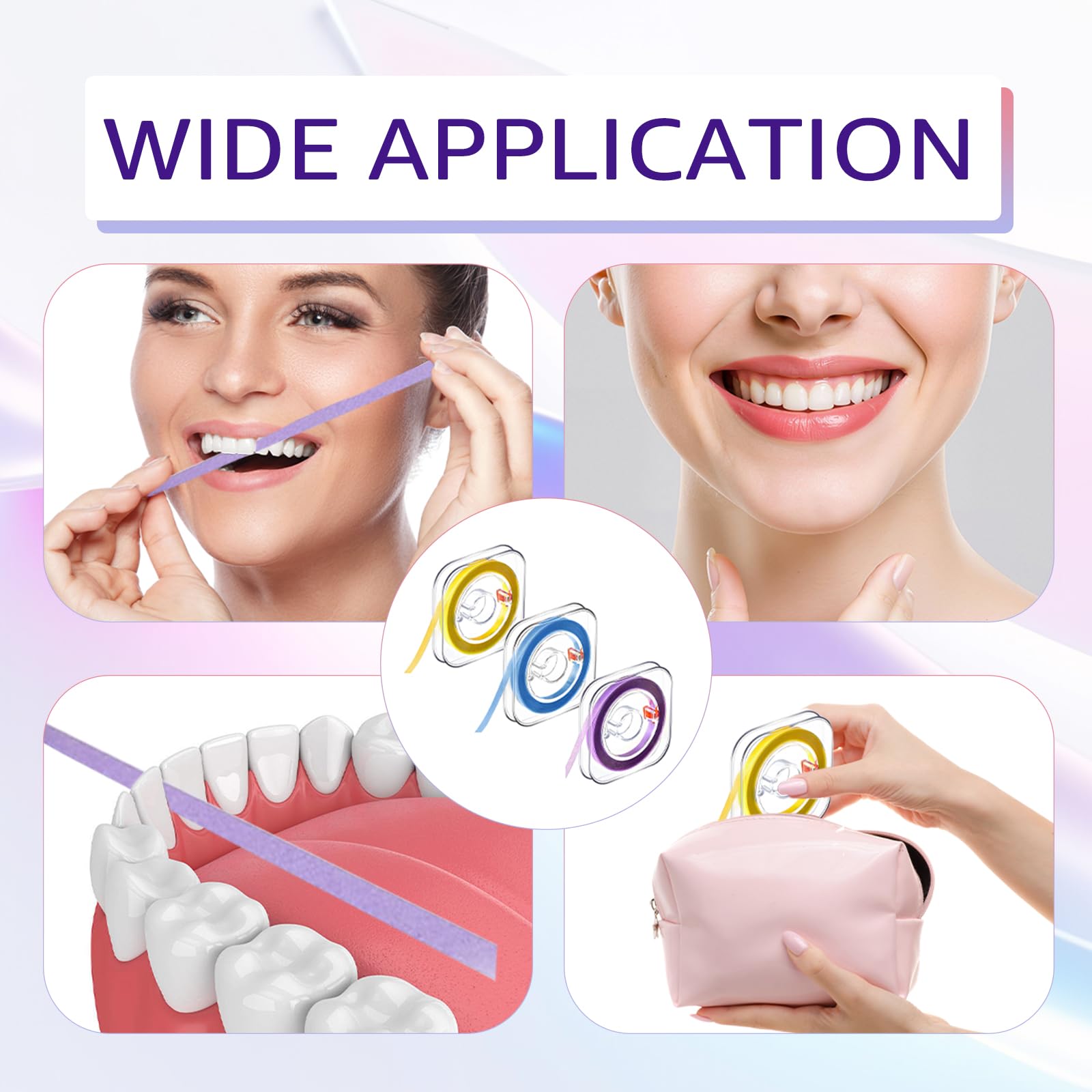 Papel abrasivo dental 3 bandas de pulido 20 30 50 μm 4 mm x 6 M para espacios intermedios
